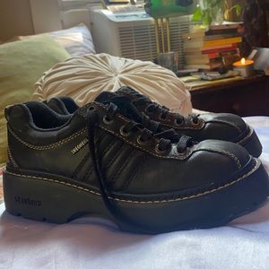 Sketchers Y2K Platform Vintage Leather Shoes